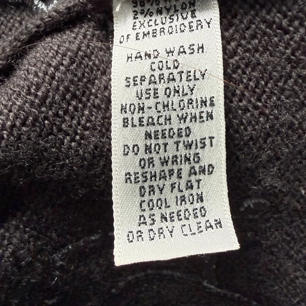 Anthropologie Charcoal and Ivory Bird Cardigan - Picture 6 of 8